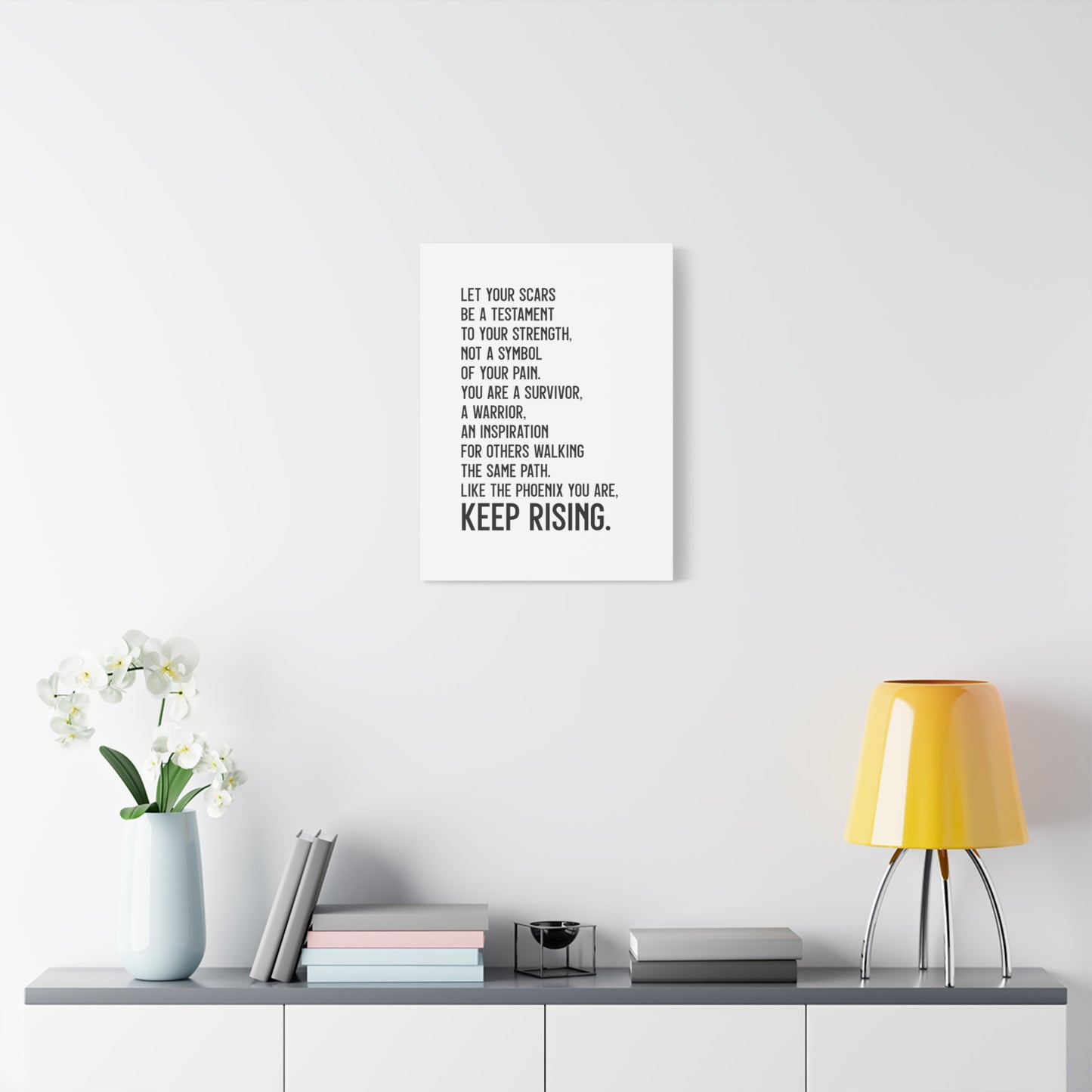 Spirit of a Warrior Canvas Wall Art (text)