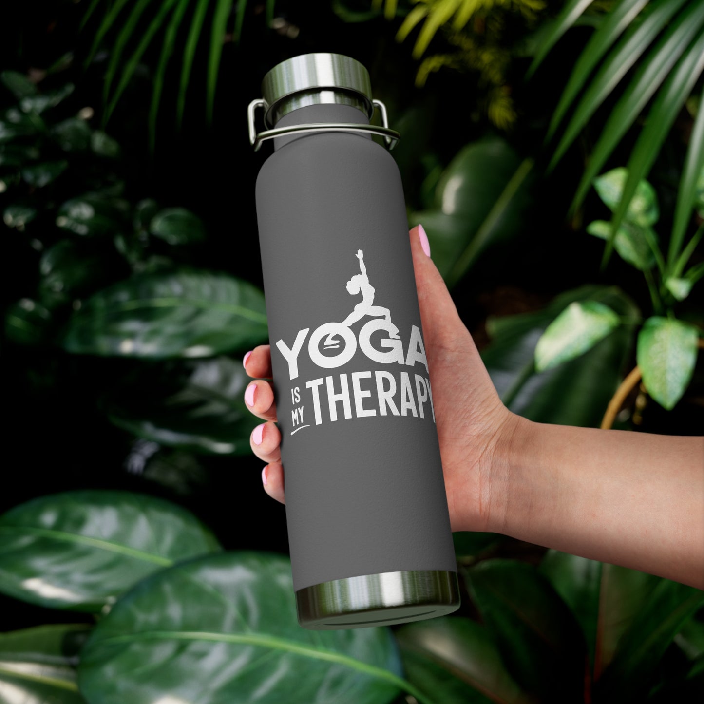 Yoga is My Therapy Copper Vacuum Insulated Bottle, 22oz