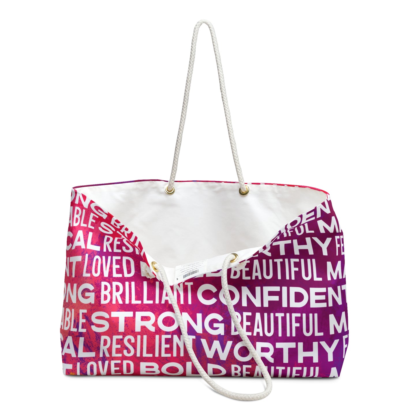 Bold Affirmations Weekender Bag (Berry)