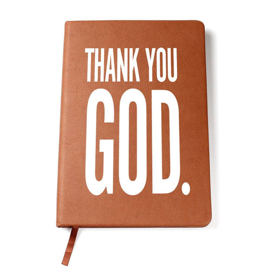 Thank You God Leather Journal