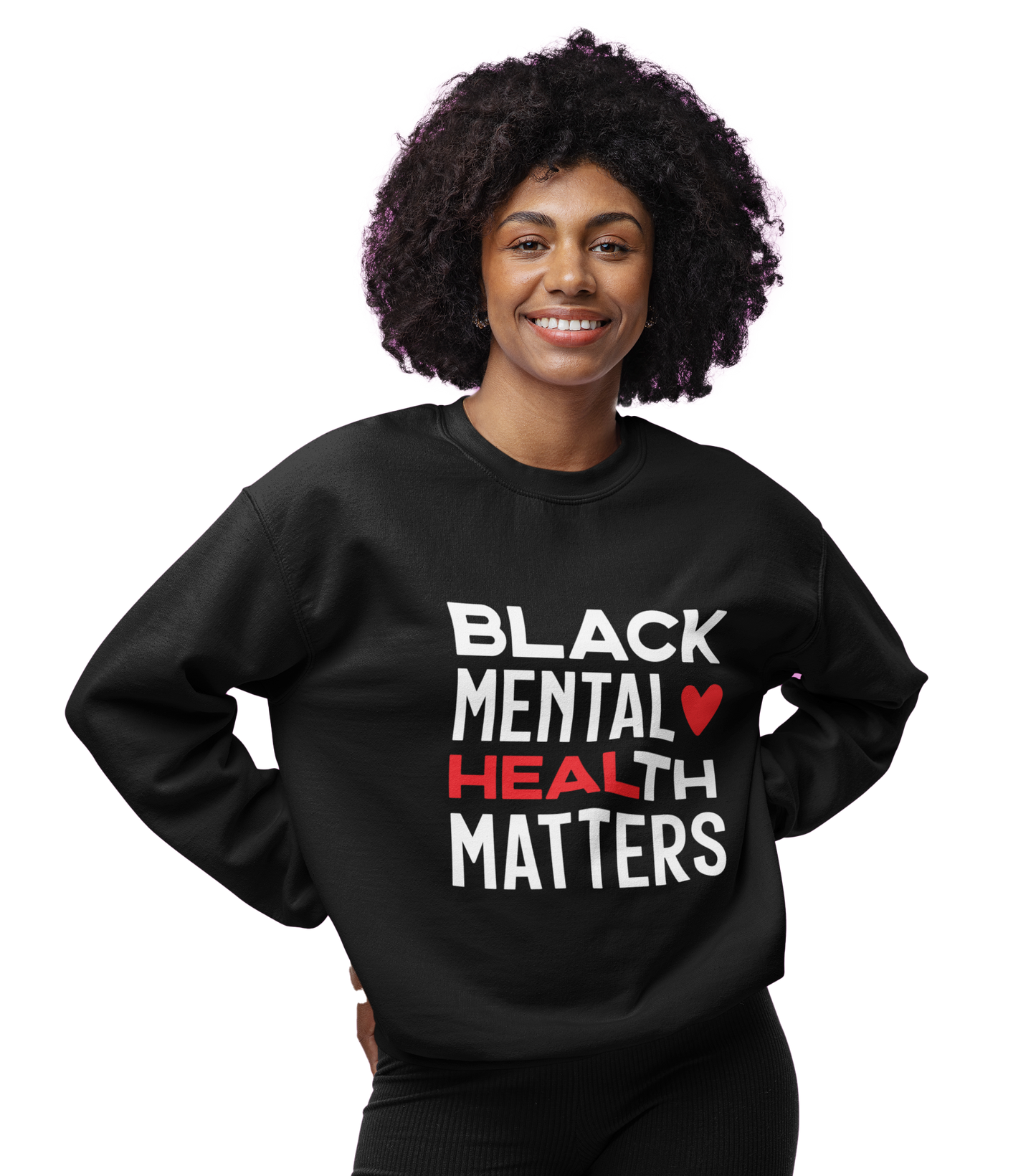 Black Mental Health Matters Crewneck Sweatshirt